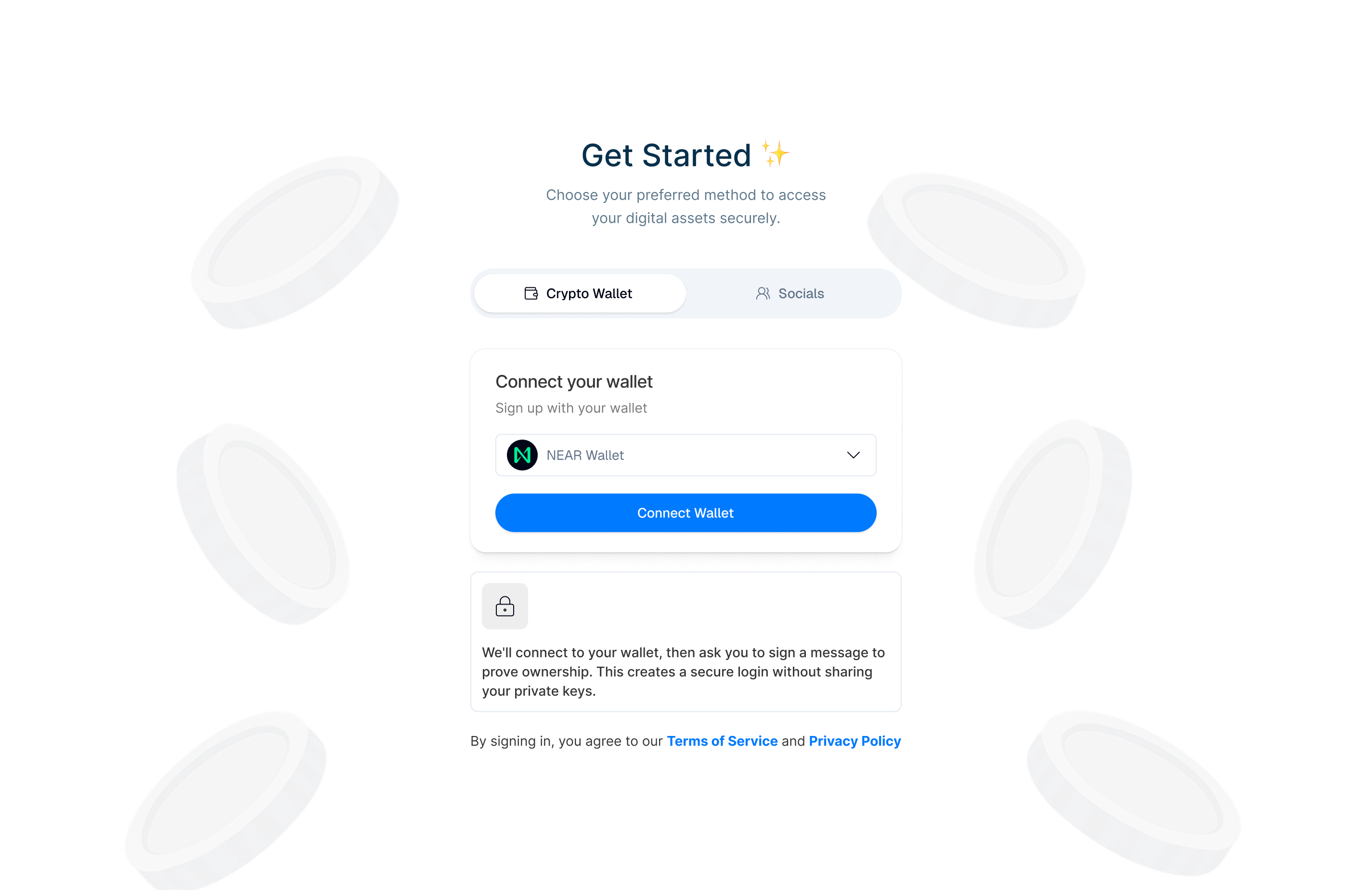 Connect Solana wallet to reply.cash - Wallet selection screen